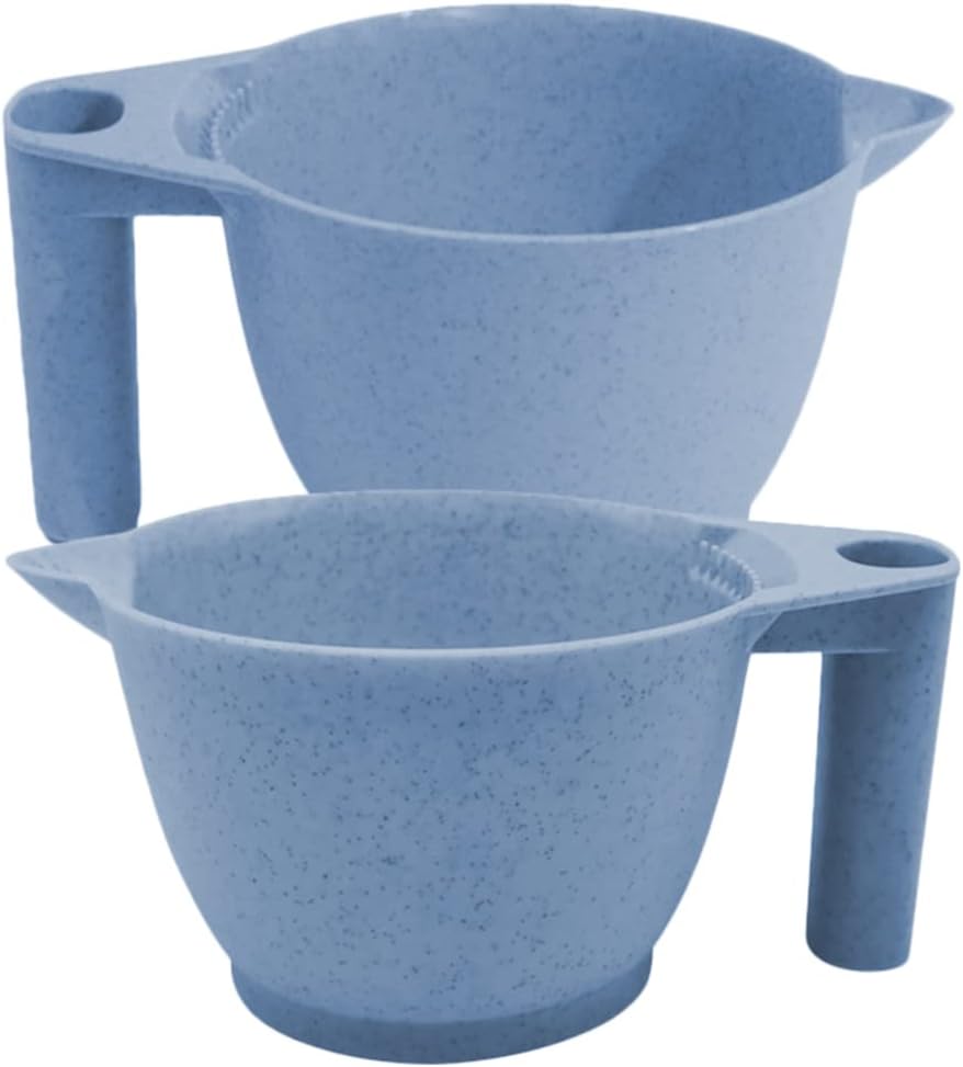 Lurrose Hair Dye Bowl Hair Dye Hair Dye 2pcs Hair Color Bowl Plastic Color Mixing Tint Bowls Diy Oil Treatments Tools for Salon Hairdressing, Blue Facial Tools Facial Tools