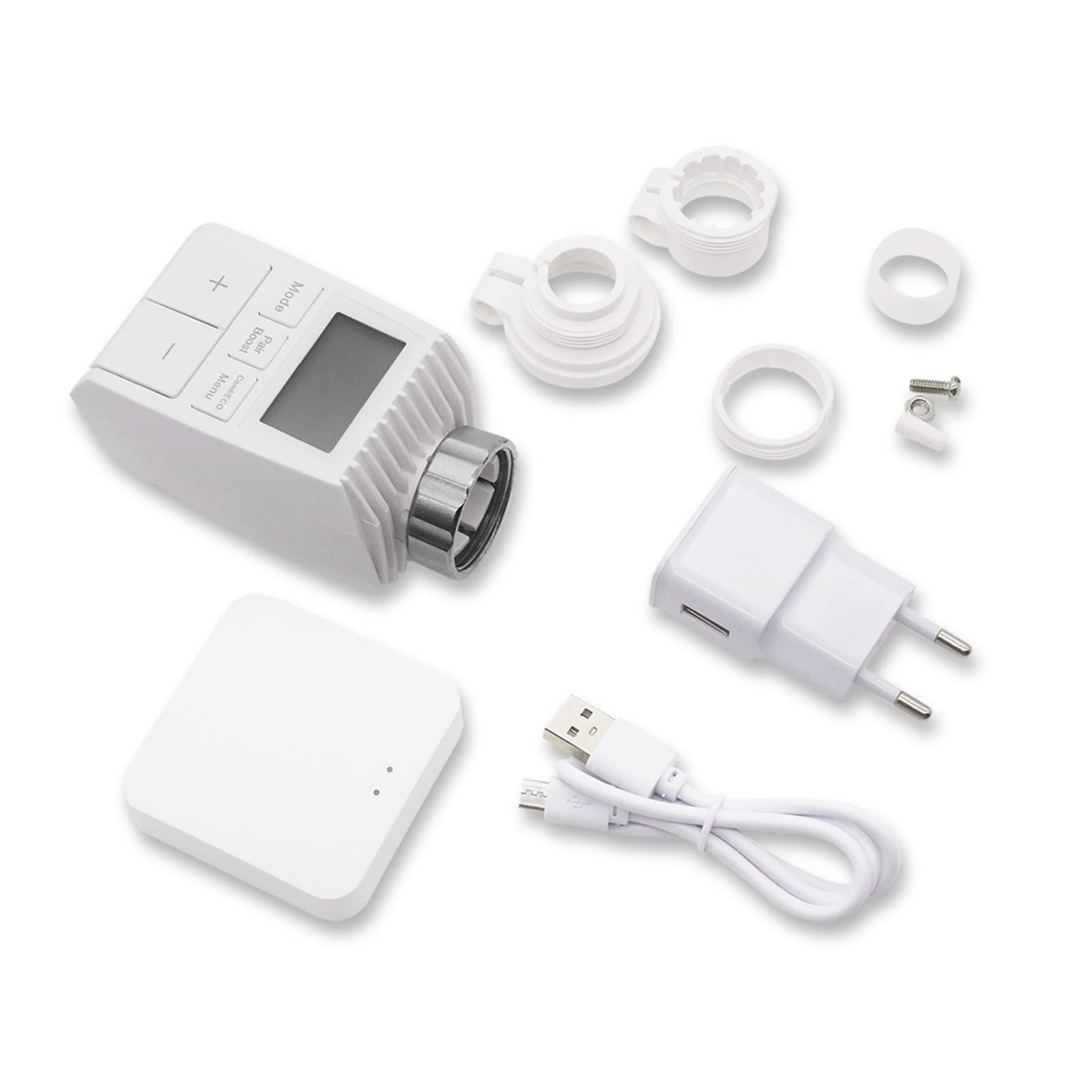 Cyfrowy higrometr termometr wewnętrzny 3.0 Smart. WiFi. Termostatyczny siłownik zaworu chłodnicy Trv. Programowalny regulator temperatury. Z wyświetlaczem LCD(1PCS-Radiator)