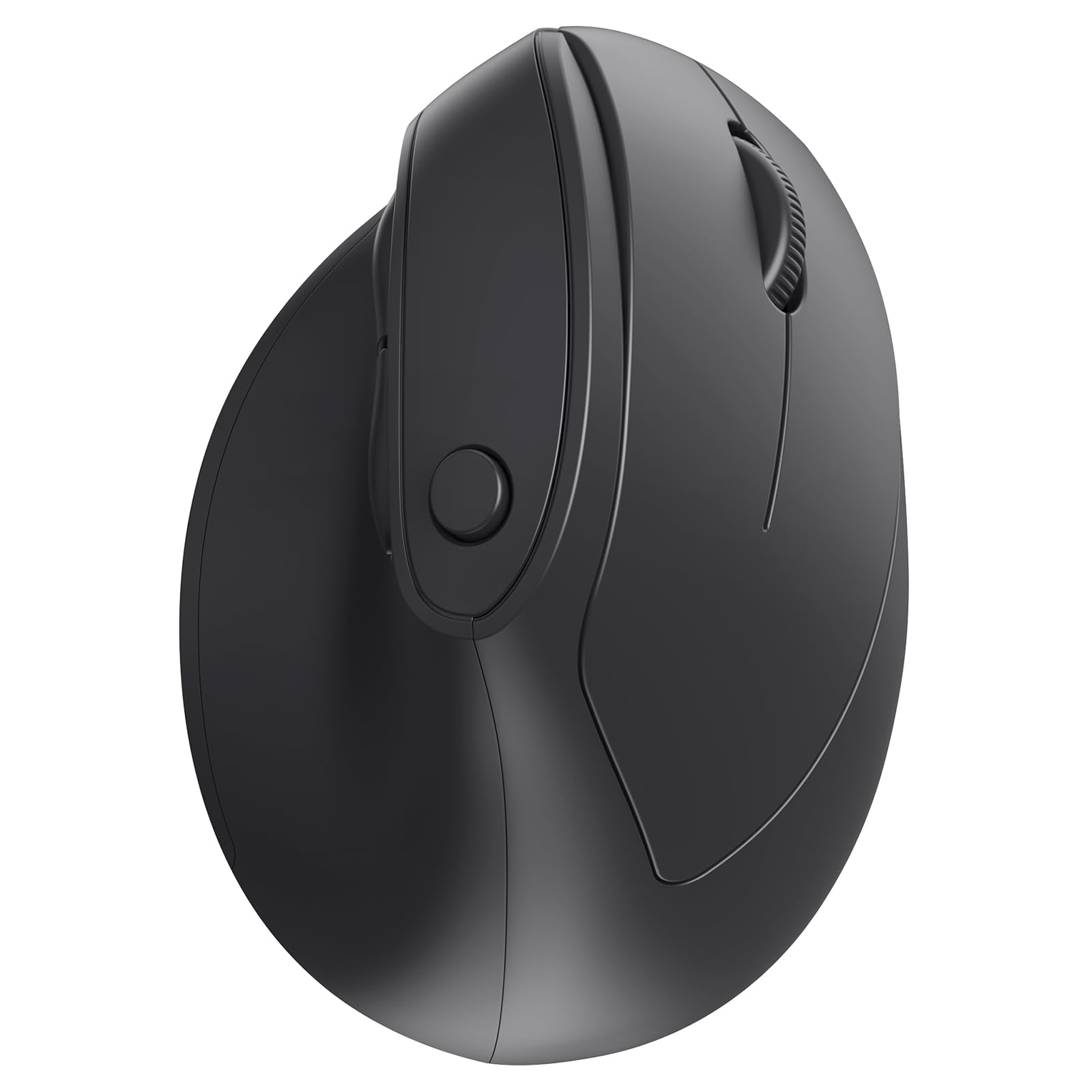 Mouse ergonomico, mouse verticale wireless Bluetooth con doppia connessione (Bluetooth 5.0 e USB-A), mouse ergonomico silenzioso per Windows Mac iPad OS, PC portatile, nero