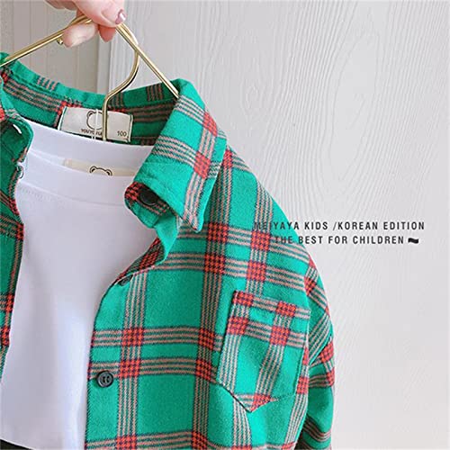 Camisas para meninos camisas ocidentais de botão para meninos roupa de natal infantil búfalo xadrez