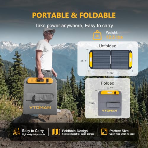 VTOMAN Jump 600X 600W LiFePO4 Portable Power Station w/ 110W Foldable Solar Panel - image 4