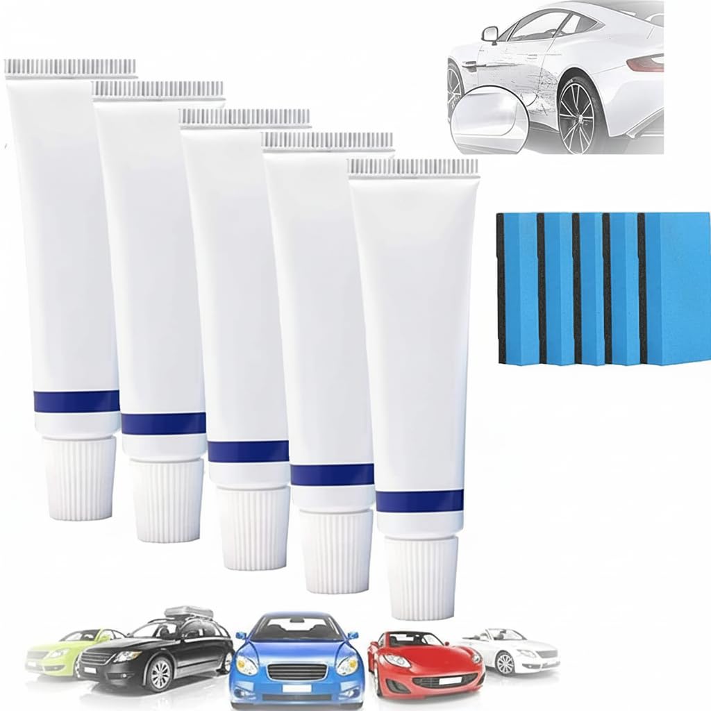 Nalacal Scratch Remover, Magic Car Repair Kit, Professional Agent, Color Easy Nano Spray Paint (5Pcs) (Without Rag)