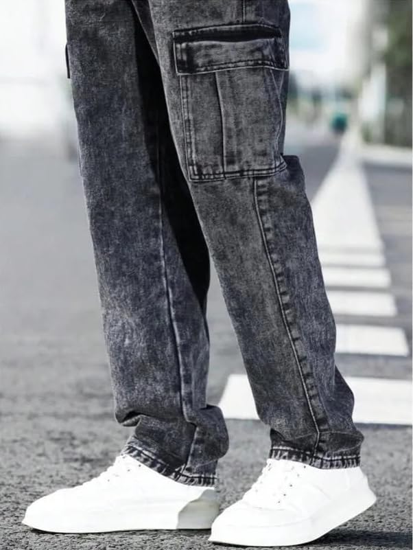 Image of Men's High Rise Denim Jeans Durable Denim Fabric