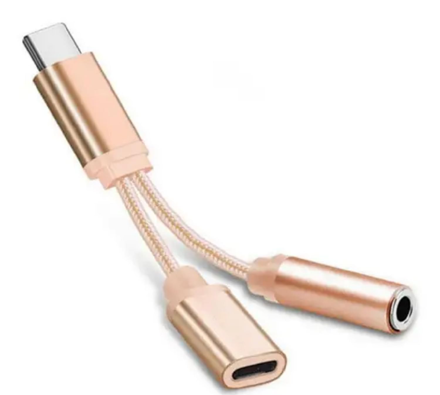 Womdee USB-C Headphone Adapter 3.5mm Jack Charger Port Splitter Hands-Free Type-C Headset X1G Compatible with Samsung Galaxy S20 S21 S22 Ultra Plus Z Flip Note 10 20 Plus Fold (Gold, Audio & lighting)