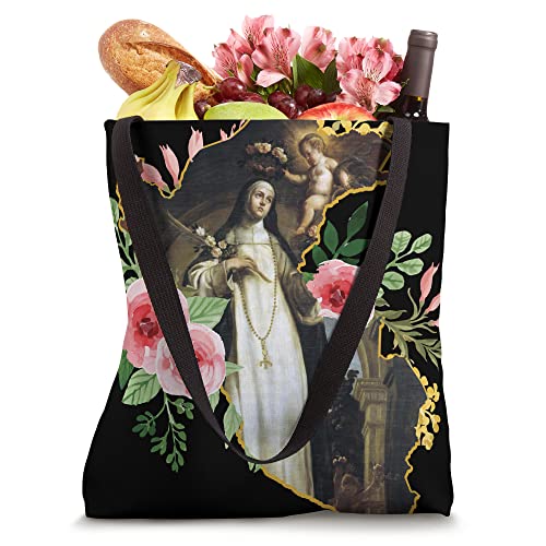 St. Rose of Lima Catholic Saint Outline of Peru Tote Bag miniatura 4