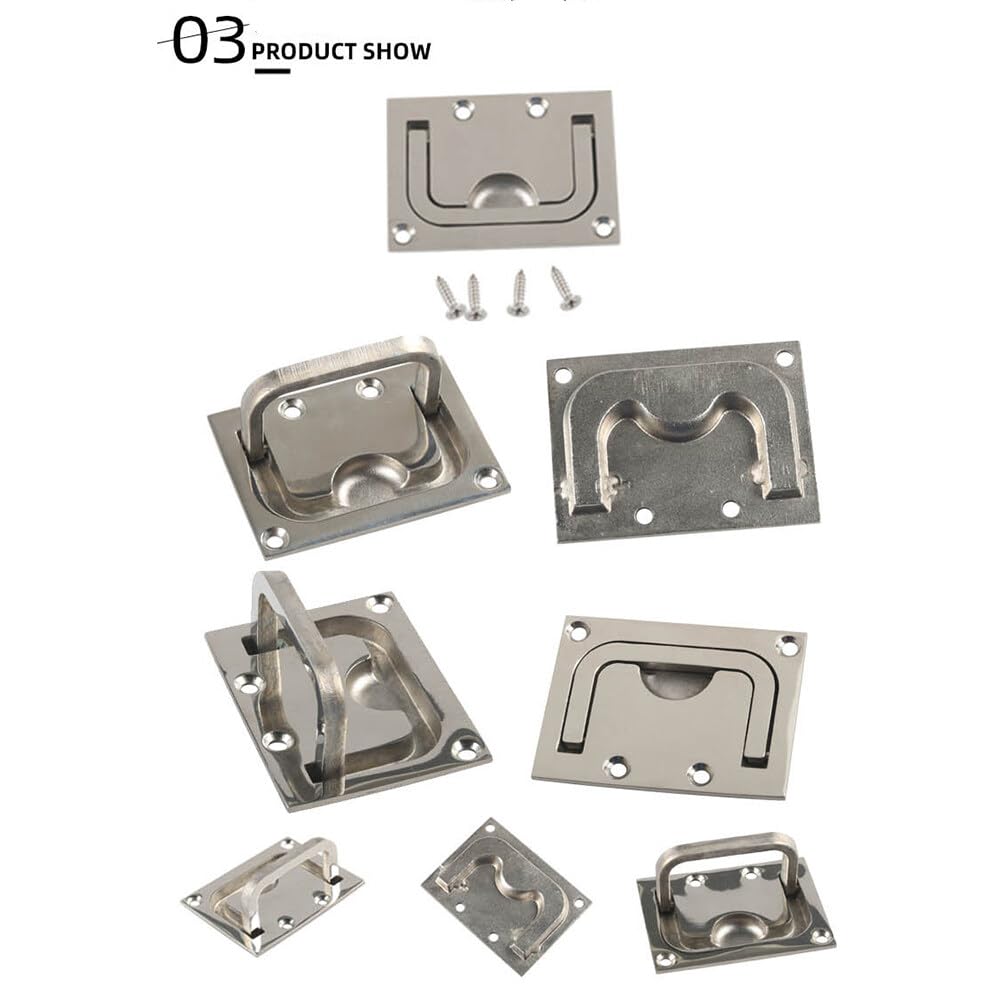 Poignée Marine Inox 316 – 82x19x24,5 Mm – Pour Trappe, Meuble, Bateau – Résiste à L’eau Salée Et à La Rouille