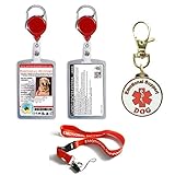 XpressID Emotional Support Animal (ESA) Service Dog Photo ID Card with Keychain Plus Lanyard & Almunium Badge Reel - Registration to Service Animal Registry Included - QR Code Ready