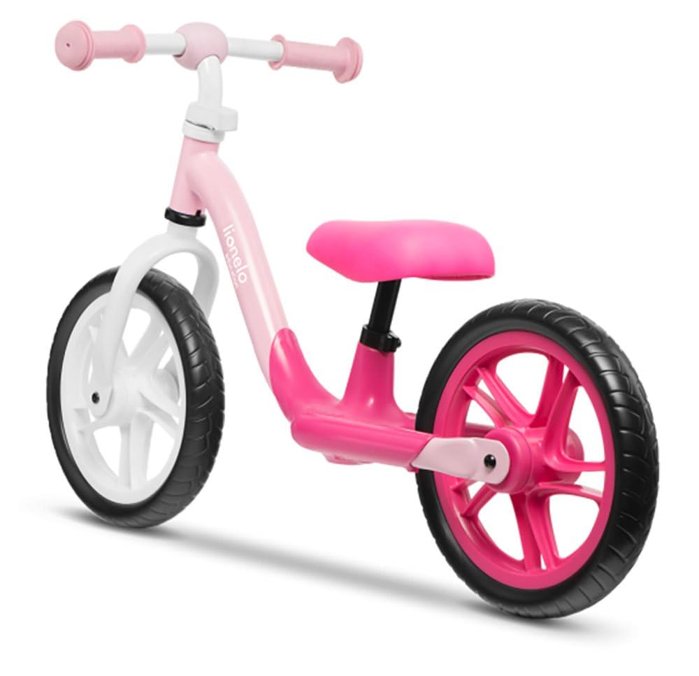 lionelo ALEX Kids Balance Bike for Ages 3+ Lightweight, Adjustable Seat, EVA Foam Wheels, Safety Handlebar, Up to 30kg Perfect Outdoor Adventurer Gift