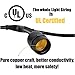 52FT Outdoor LED String Lights Shatterproof UL Listed 2FT Spacing with 26 Plastic Bulbs, Commercial Grade Hanging Lights String 24 Sockets, Decorative Patio Lights for Backyard Garden Party Bistro