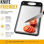 Xlreight Double Sided Cutting Board, 304 Stainless Steel Cutting Board, Knife Friendly Metal Board, Dishwasher Safe, Non-Slip for Meat & Vegetables