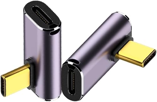 Paquete de 2 adaptadores de extensión USB 4.0 tipo C, extensor bidireccional de 40 Gbps, acoplador de carga PD de 240 W, conector de video de 8 K a