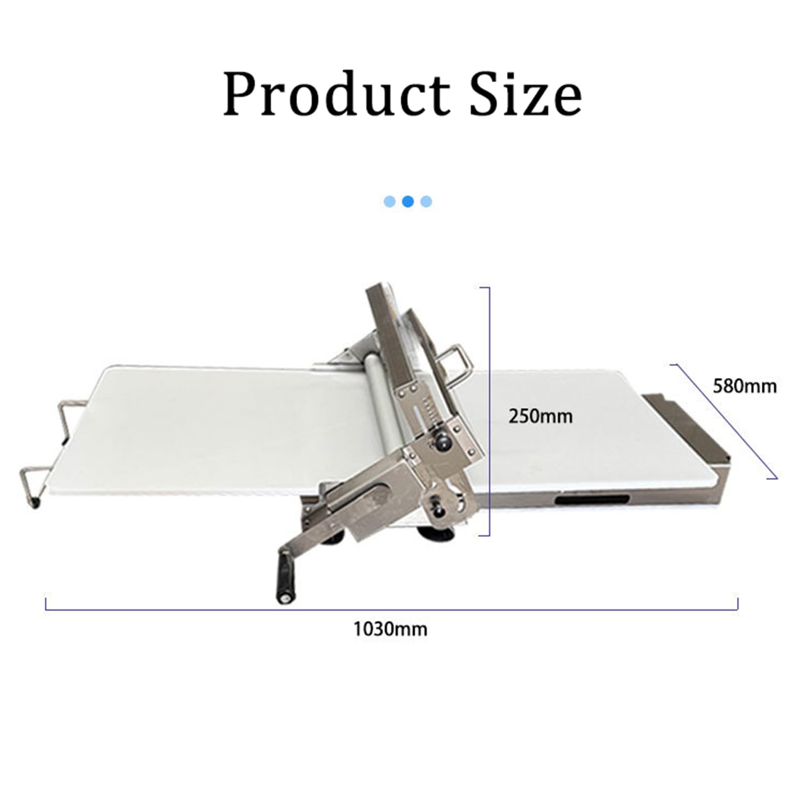 Máquina manual para extender masa, laminadora de masa plegable con asa
