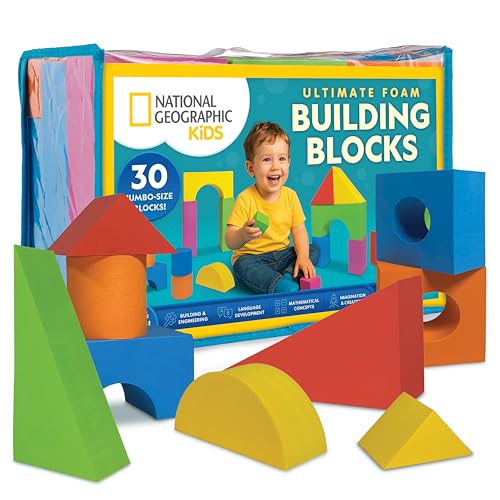 National Geographic Kids Jumbo Foam Building Blocks 30-Piece Set