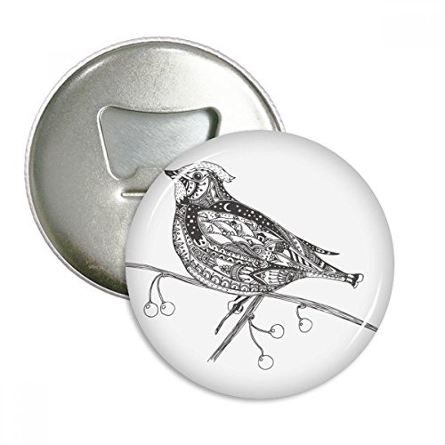 Aimant de réfrigérateur décapsuleur oiseau design rond finitions soignées - 2