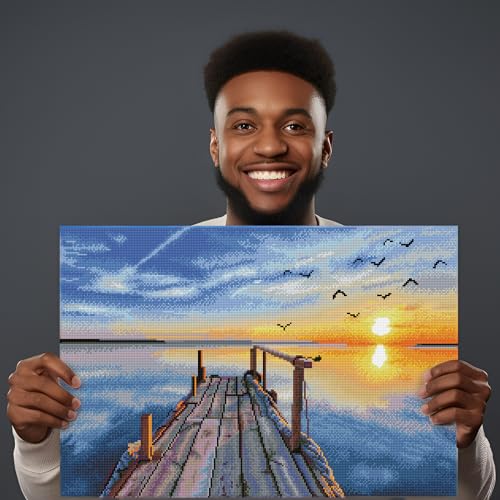 Peinture diamant Sunset Jetty Diamond Dotz grand format kit broderie - 3