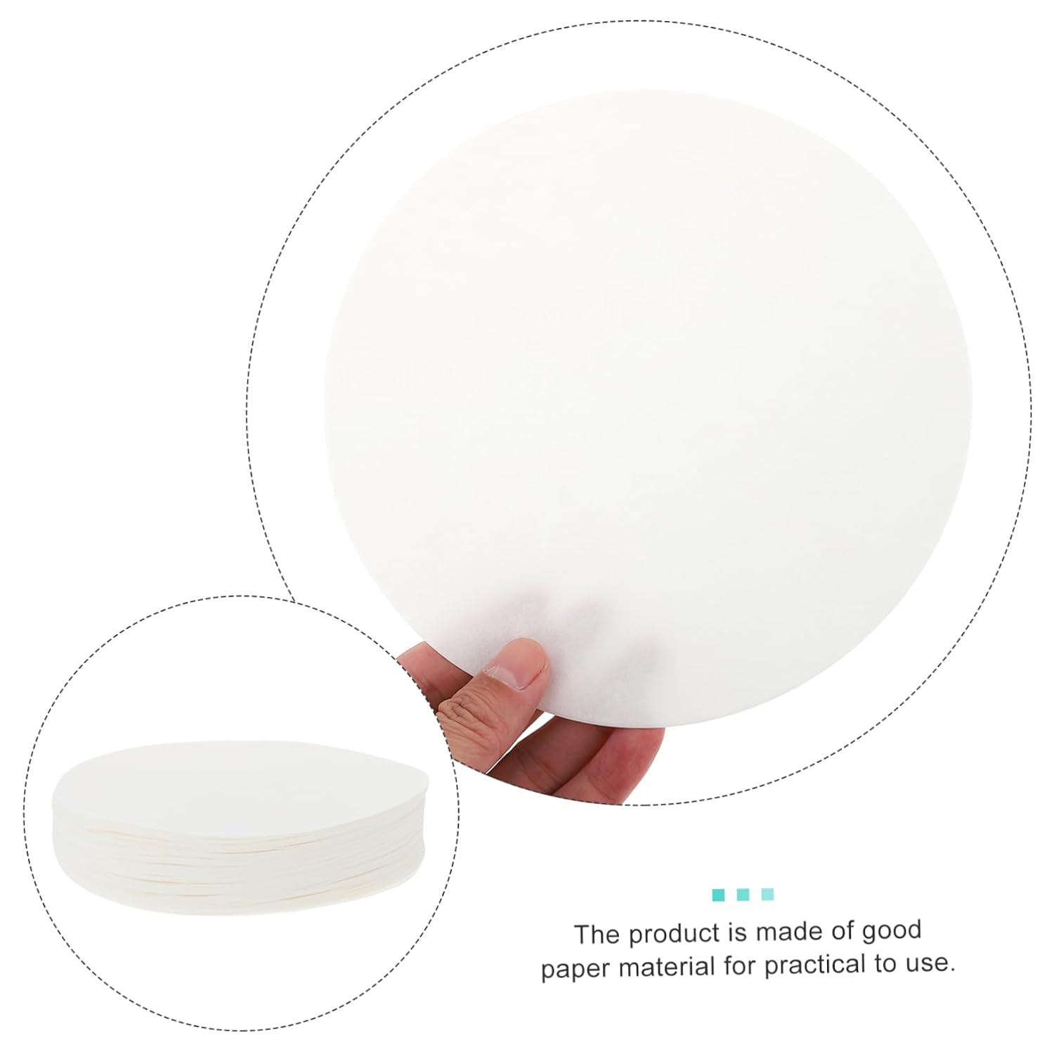 100sheets Experiment Filter Paper Qualitative Filter Paper Absorbent for Chemistry Lab Practical for School