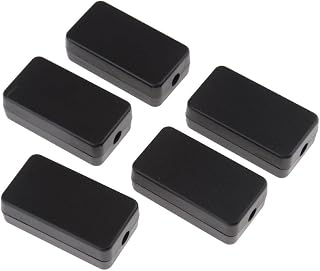 ブラックプラスチックプロジェクトボックス、5セット、48x26x15mm