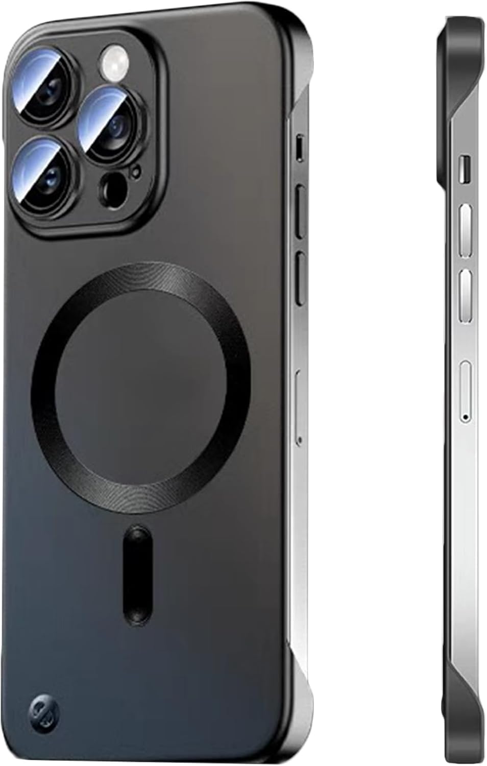 RUNGOS for iPhone 11 Pro Max Case MagSafe, with Camera Lens Protector (Bare Metal Feel) [Strong Magnetic] [Slim Borderless] Shockproof Case for iPhone 11 Pro Max Phone Case, MagSafe Cover 6.5'' 2019 iPhone 11 Pro Max 6.5'' (2019)