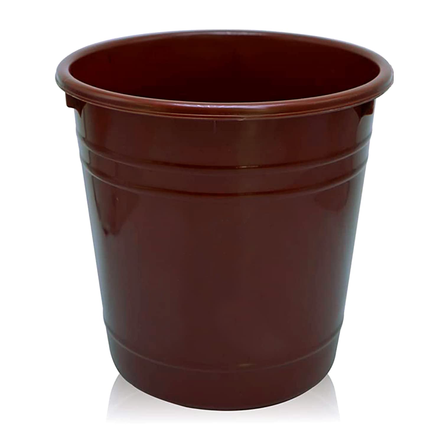 Kuber Industries Plastic Dustbin|Portable Garbage Basket & Round Trash Can for Home,Kitchen,Office,College,5 Ltr.(Brown)-image-17
