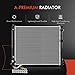 A-Premium Engine Coolant Radiator Assembly with Transmission Oil Cooler Compatible with Cadillac STS 2008 2009 2010 2011 V6 3.6L, Automatic Transmission, Replace# 19130357