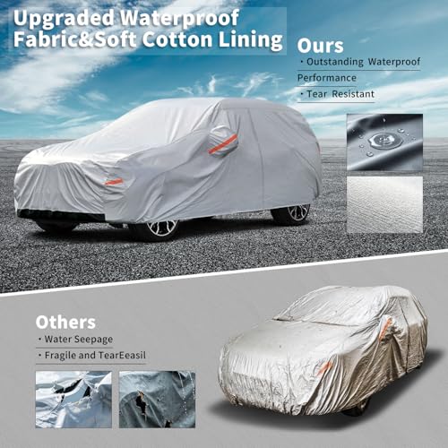 GUNHYI 6 Layers SUV Car Cover Custom Fit Land Rover Range Rover (2001-2026) Waterproof All Weather, Heavy Duty Outdoor Snow Sun Rain Uv Protection (Ships from US Warehouse, Delivery 3-8 Days) - Image 6