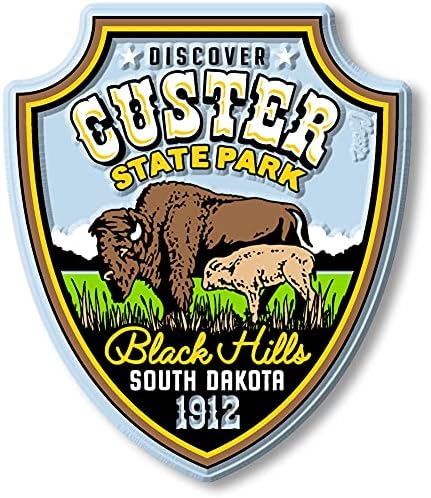 Custer State Park Magnet by Classic Magnets, 2.8" x 3.3", Collectible 3D Rubber Vintage-Style Souvenirs and Gifts Made in the USA image 4