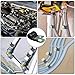 Litoexpe 50 Pcs 3/8 Inch Black Stainless Steel Cable Clamps, Vinyl Coated, Rubber Coated, Hose Clamps, Wire Clamps, Galvanized, Insulated, for Tube, Lines, Wire Cord Installation