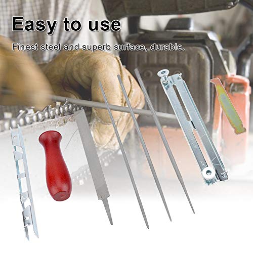 8 Teile/satz Kettensäge Dateien Tiefenmesser Kettensäge Schärfwerkzeug Kit Holzgriff Tiefenmesser Feilen Guide… – Bild 7