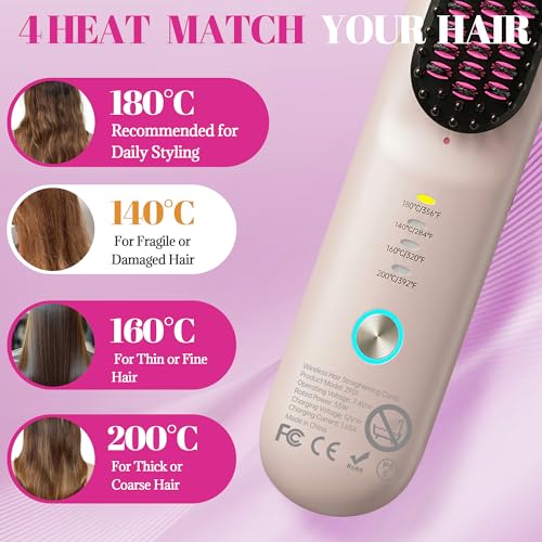Cepillo alisador inalámbrico Go Brush Pro mini portátil miniatura 6