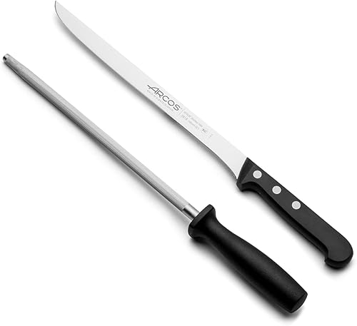 Vista 223 de Arcos Juego de Cuchillos 2 Piezas - Acero Inoxidable Nitrum y Hoja mm. 12.80 oz. Cuchillo de Cocina Profesional para Cocinar Mango Ergonómico
