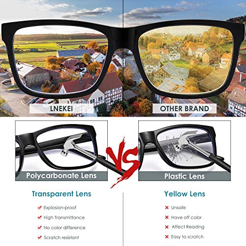image for LNEKEI Reading Glasses Blue Light Blocking glasses women/men - 6Pack S