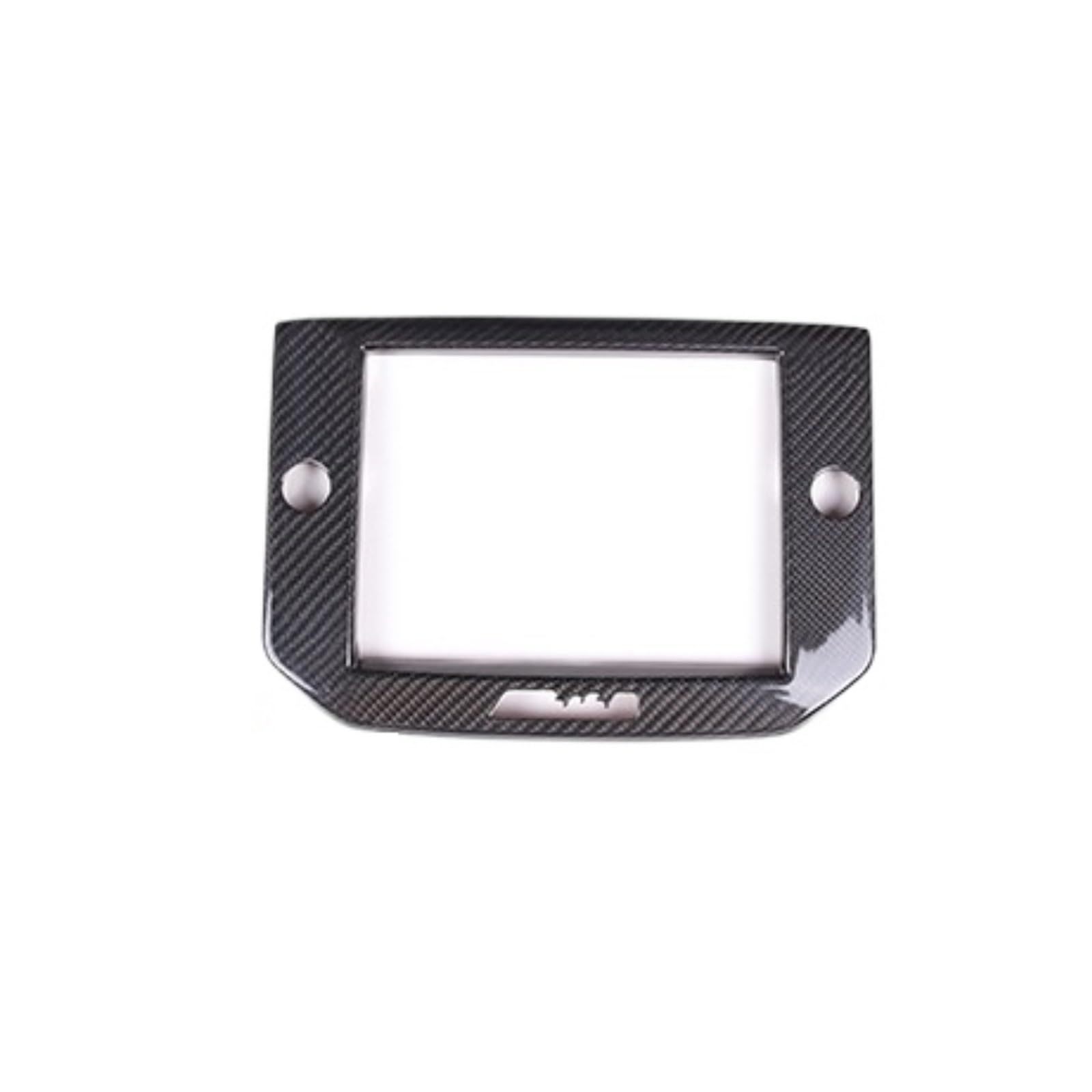 QBKGMEWCA Center Console Navigations Screen Frame Interior Upgrade Compatible for Maserati Ghibli Genuine Carbon Fiber(Black)
