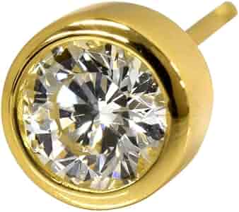 Amazon | K18 ダイヤピアス 片耳 1粒ダイヤモンド 0.315ct F SI2 GOOD