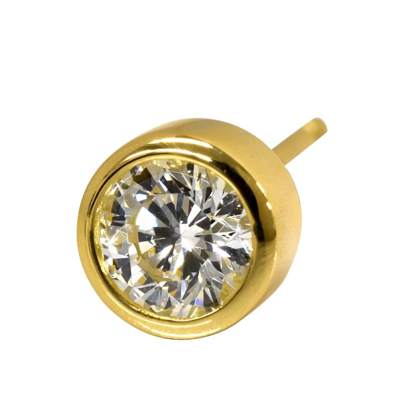 Amazon | K18 ダイヤピアス 片耳 1粒ダイヤモンド 0.315ct F SI2 GOOD