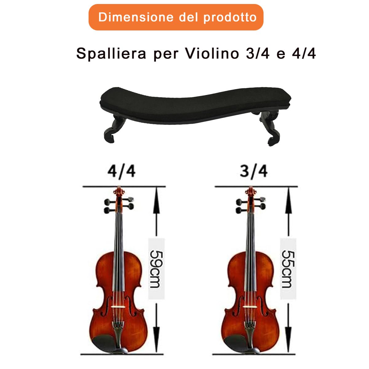 CUEMOON Shoulder Rest for Violin 3/4 and 4/4 - Image 4