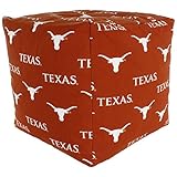 College Covers Texas Longhorns Cube Cushion Pouf Chair Bean Bag Ottoman