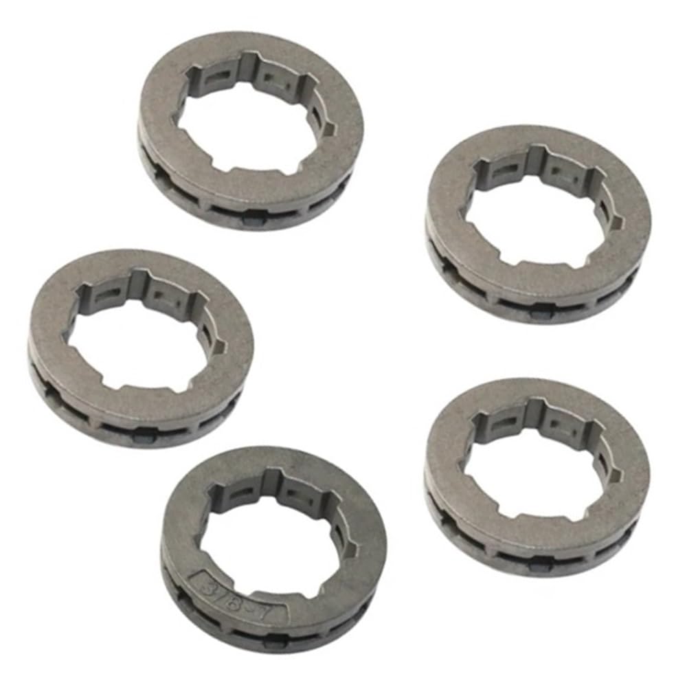 Jante de pignon 3/8 7T pour tronçonneuse Husqvarna 61 560XP 572XP et 592XP, lot de 5 pièces