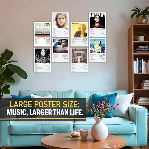 Image of Flybuy Hub Wall Art Posters, 20x30 cm (A4), Self-Adhesive, F-1 Racing Design for Bedroom, Living Room, Office (Lana Del Reyy)
