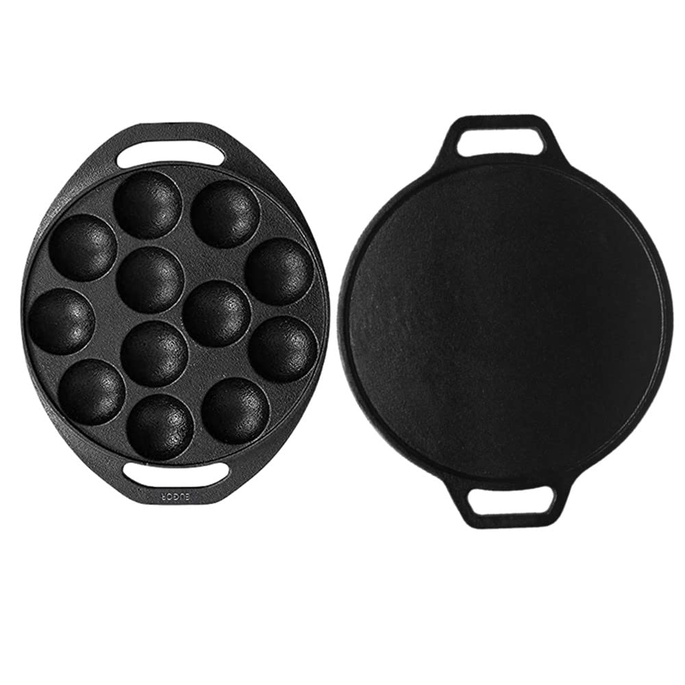 EUGOR Cast Iron Paddu Appe Maker Comes with Special Discount for Indian Army (Premium Cast Iron 12 Cavity Paniyaram Paddu Ponganalu Pan Kallu Chatti Pre-Seasoned) (Paddu Maker + Dosa Tawa) (B09PR8P6NP) Amazon Price History, Amazon Price Tracker