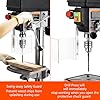 15 in Benchtop Drill Press with Swing-away Safety Guard, 7.5 Amp 120V Pure Copper Motor, 288-3084 RPM Variable Speed, 0-45 Tilting Worktable, Tabletop Drilling Machine for Wood Metal