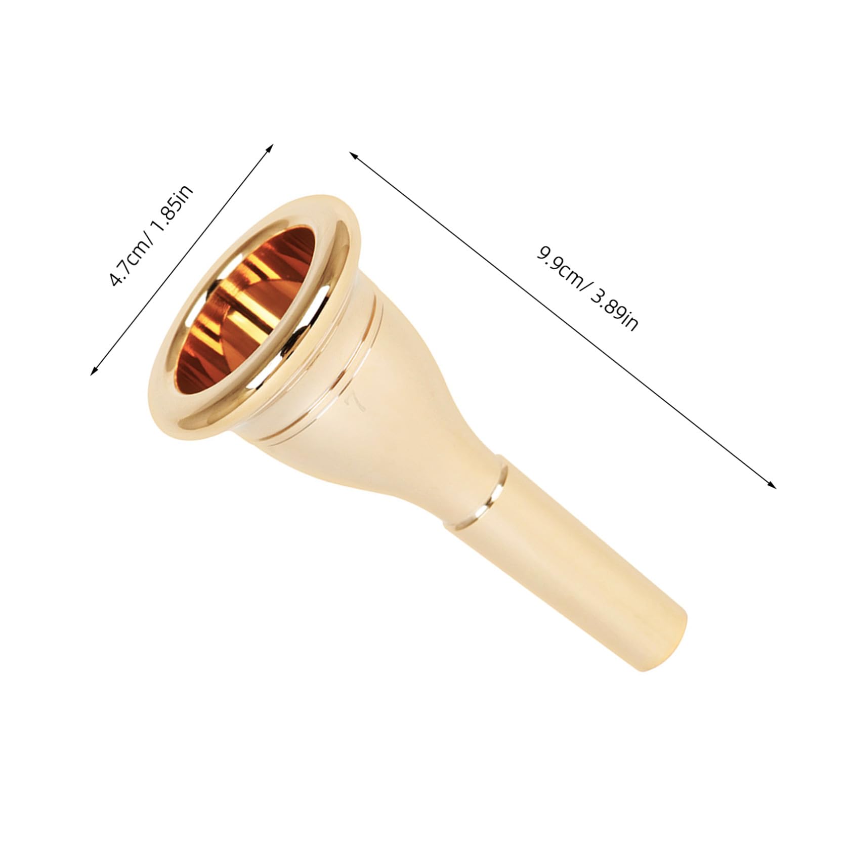 Tuba Mundstück Aus Messing 13,3mm Cnc Beschichtet Für Tubastimme Instrumentenzubehör Robust Und Klangstark