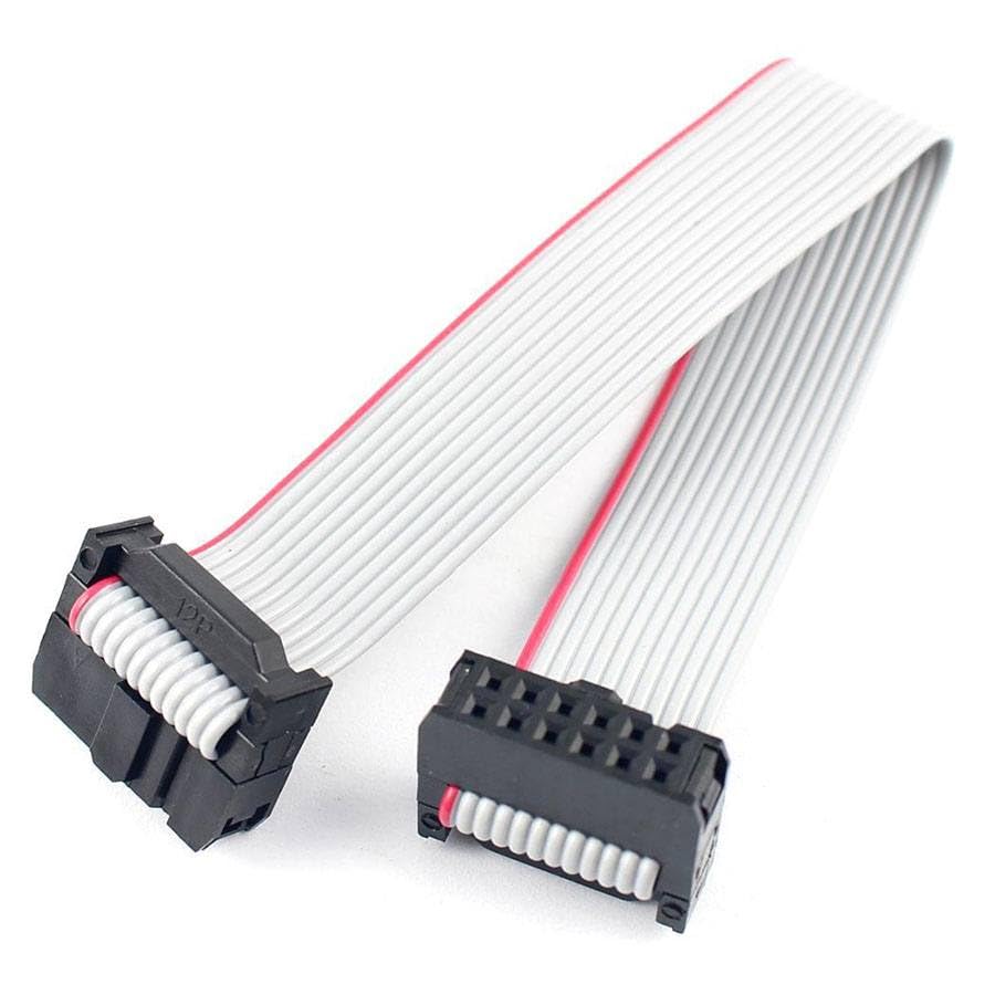 Generic 2Pcs Cable Ribbon Extension Wire IDC 2.54mm Pitch 2x5 10 Pin Flat L= 15CM