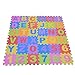 36 Pcs Tapis Éducatif EVA Mousse Enfants Jouet Tapis Puzzle Coussin Pad Multicolore Alphabet Lettre et Numéros Petits Blocs Tapis Doux pour Enfants Intérieur Décor Fitness Yoga Tapis, 15 * 15 CM / 5.9