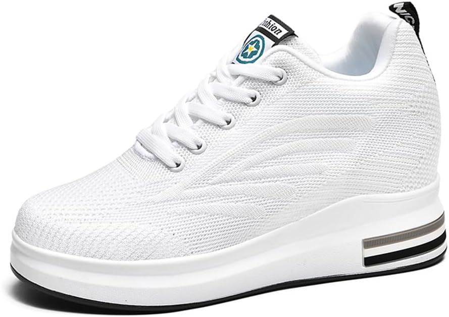 Hidden Wedge Sneakers Women - Breathable Mesh Design