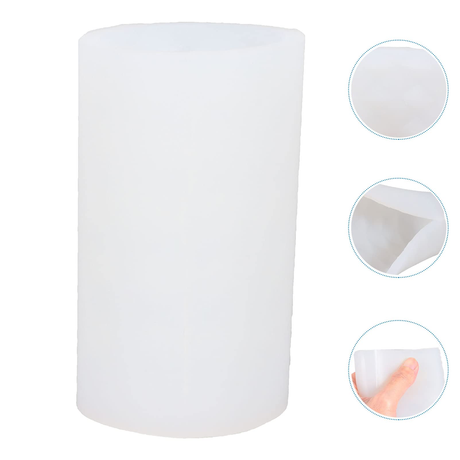 EXCEART Stampo Cilindrico in Silicone per Candele Profumate Stampi per Candele Artigianali Fai da Te Stampo in Silicone Riutilizzabile