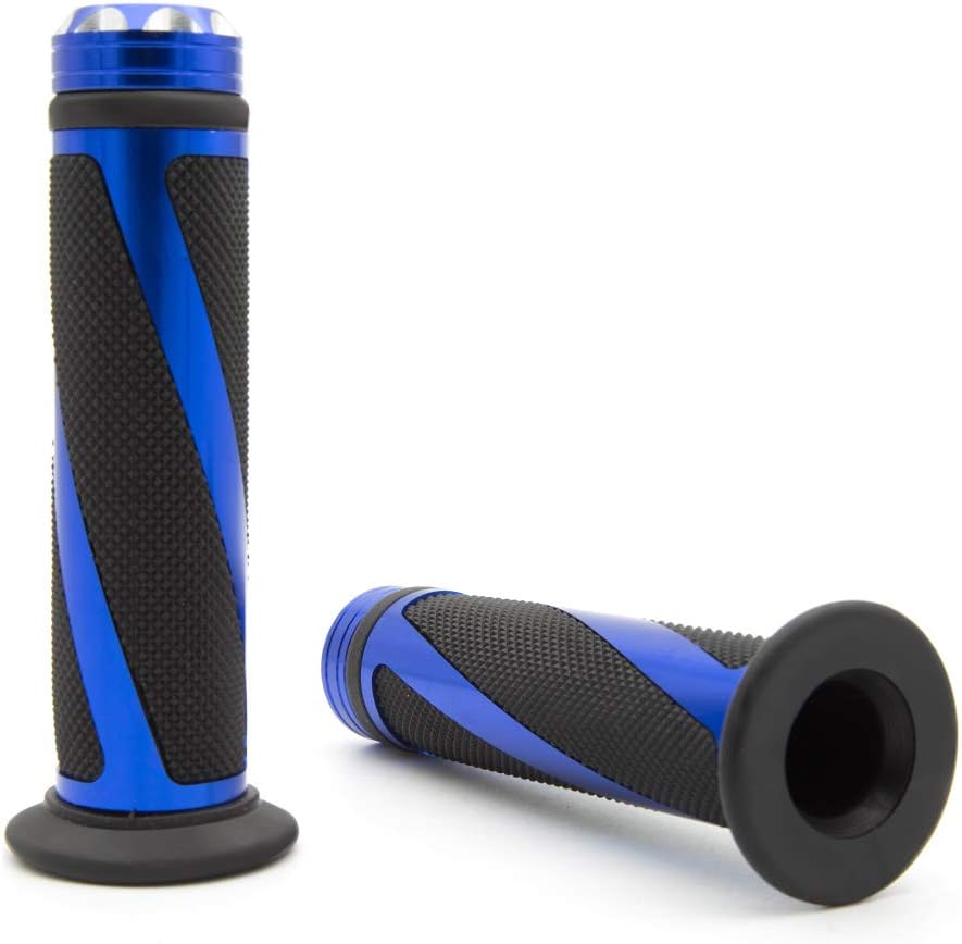 Universal 7/8" 22mm Motorcycle Hand Grips Aluminum Handlebar End Cap Plug Slider Most Scooter Sportbikes ATV