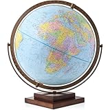 Waypoint Geographic Revolution Globe, 12” Diameter Desktop World Globe, Gyromatic Full-Swing Movement, Decorative Globe For Home or Office Decor, Blue