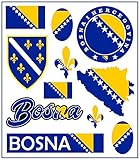 Flaggenset Bosnien 11 Stück Fahnen Wappen Ländername