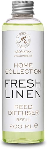 Recambio para difusor de varillas de lino fresco, 6.8 onzas líquidas, repuesto para difusor de habitación, fragancia para el hogar, difusor