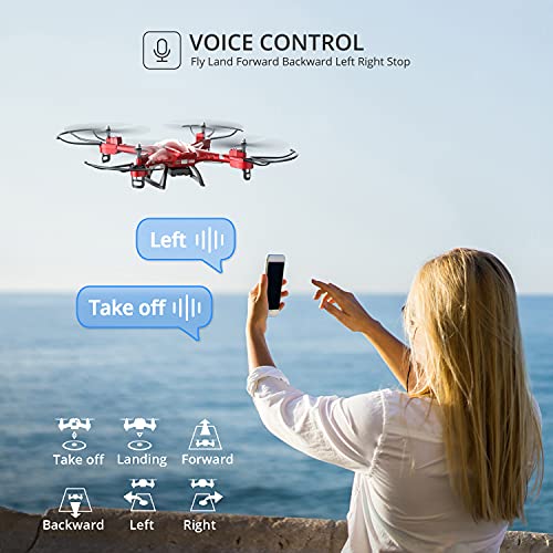 Holy Stone Hs200 Fpv Drone With Camera 720P Hd Live Video For Adults And Kids Rc Wifi Quadcopter With Voice App Control, Altitude Hold, 3D Flip, One Key Function, 2 Batteries, Easy To Fly For Beginners #TOP4